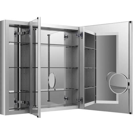 built in stainless steel medicine cabinet kohler veranda|Kohler verdera recessed medicine cabinet.